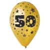 Palloncini lattice grandi cm. 30 oro metallizzato "50" - Blister 5 pezzi