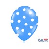 Palloncini lattice monocolore High Quality 11" Cm. 30 Pois Celesti - Confezione 50 pz