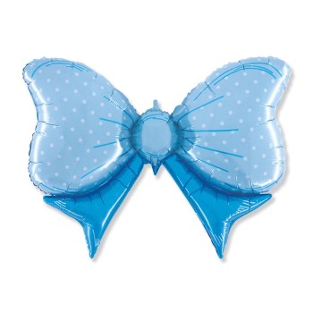 Palloncino mylar "Fiocco celeste" Cm. 108x72 - Blister singolo