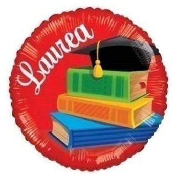 Palloncino mylar rotondo Laurea Cm. 45