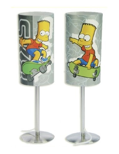 Lampada da tavolo cilindro Bart Simpson skate