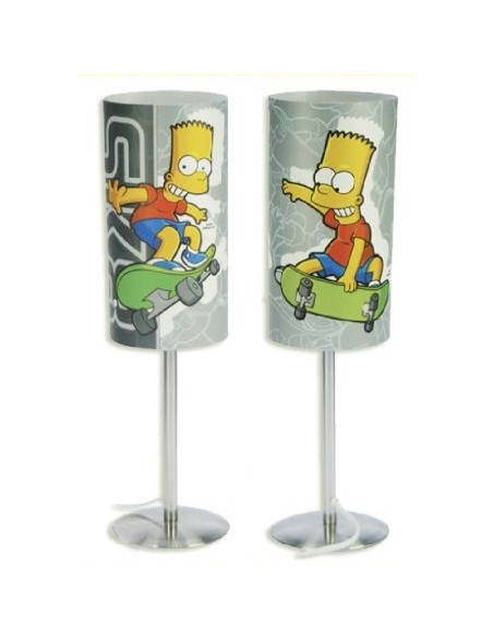 Lampada da tavolo cilindro Bart Simpson skate