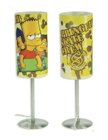 Lampada da tavolo cilindro Bart Simpson skate