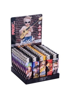 Accendino classico ricaricabile Prof "Baby Rock"