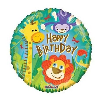 Palloncino mylar rotondo 18" Cm. 45 - Happy Birthday Giugla