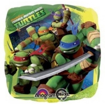 Palloncino mylar rotondo 18" Cm. 45 - Ninja Turtles