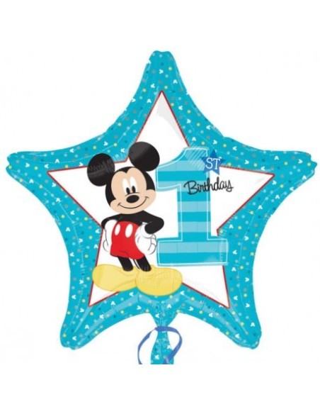 Palloncino mylar sagomato 18" Cm. 45 - 1° Compleanno Topolino