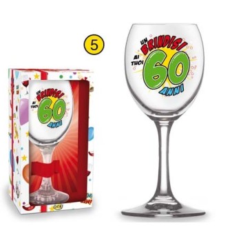 Calice vino vetro - 60 anni