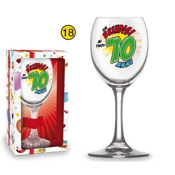 Calice vino vetro - 70 anni