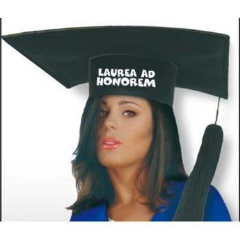Cappello laurea grande in tessuto "Laurea ad Honorem"