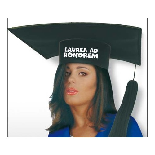 Cappello laurea grande in tessuto "Laurea ad Honorem"