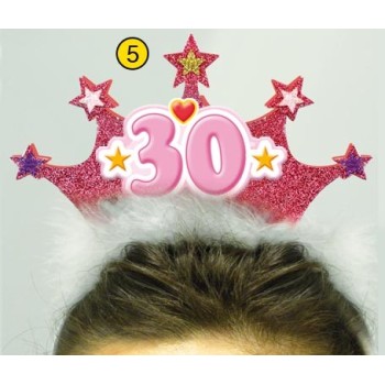Cerchietto glitterato "30 anni"