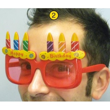 Occhiali party - Torta Happy Birthday
