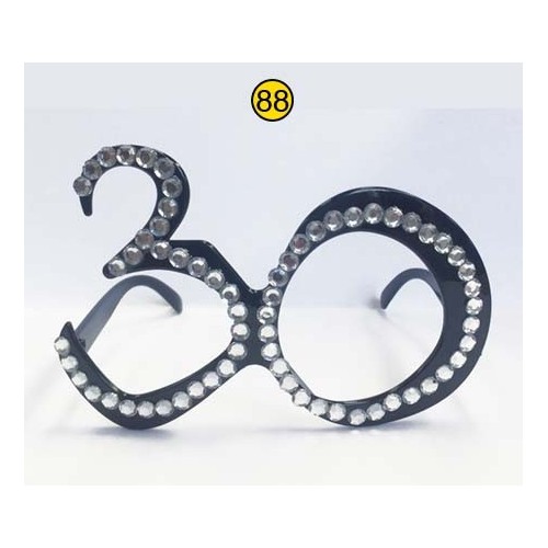 Occhiali party con strass - 30