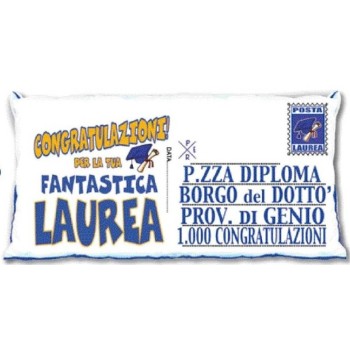 Cuscino rettangolare maxi Laurea Cm. 80x40