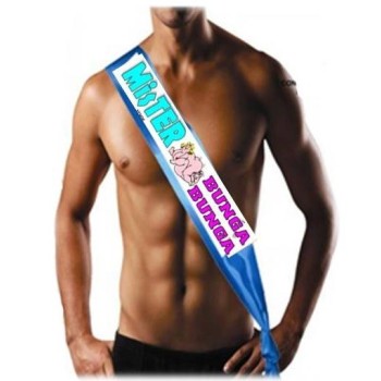 Fascia umoristica in tessuto "Mister Bunga Bunga"