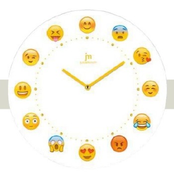 Orologio da parete vetro serigrafato Cm. 38 "Emoticon Face"