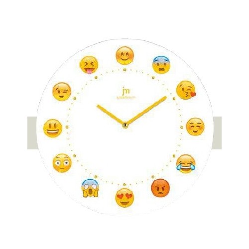 Orologio da parete vetro serigrafato Cm. 38 "Emoticon Face"