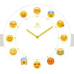 Orologio da parete vetro serigrafato Cm. 38 "Emoticon Face"