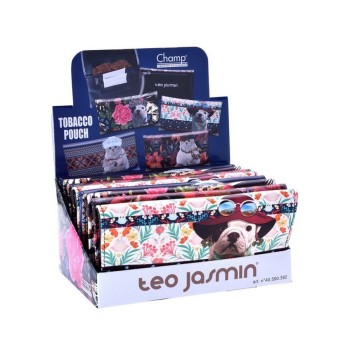 Porta tabacco tasca lunga ecopelle "Teo Jasmin"