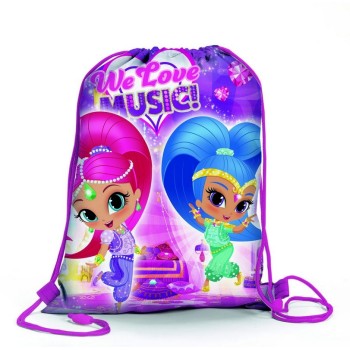 Sacca nylon con laccetti Shimmer and Shine fronte/retro 2