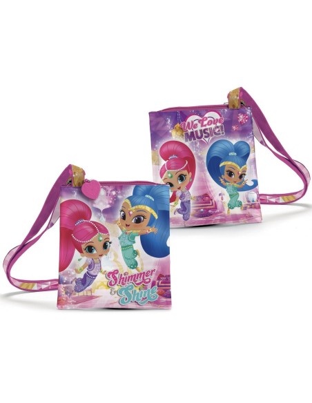 Borsetta tracollina piatta Shimmer and Shine fronte/retro