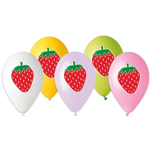 Palloncini lattice grandi Cm. 33 Fragole multicolor - Blister 3 pezzi