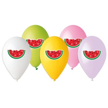 Palloncini lattice grandi Cm. 33 Anguria multicolor - Blister 3 pezzi