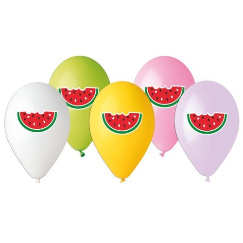 Palloncini lattice grandi Cm. 33 Anguria multicolor - Blister 3 pezzi