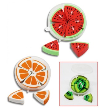 Set 10 gommine sagomate "Fruits" Cm. 5