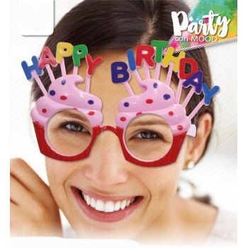 Occhiali party - Happy Birthday Cake