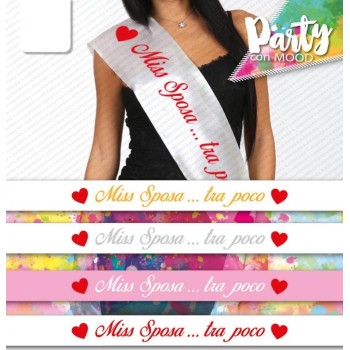 Fascia in tessuto "Miss Sposa.. tra poco"