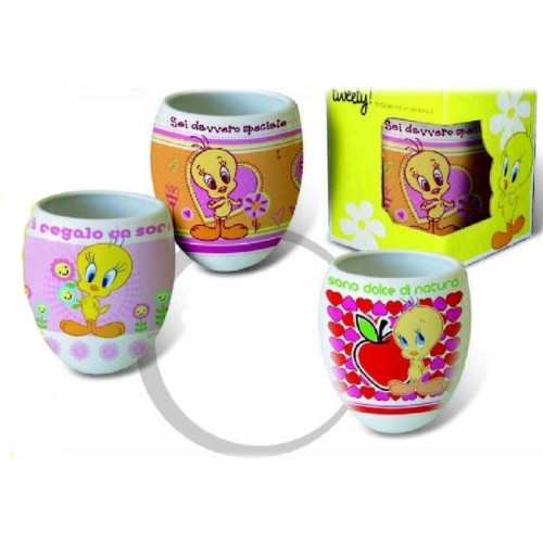 Portapenne ceramica tondo Titti Cm. 12x9