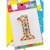 Candelina per torta Big Cm. 12,5 - Happy Birthday multicolor - N. 1