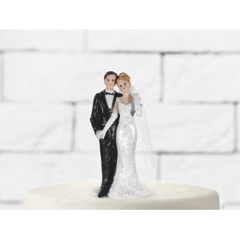 Cake topper resina sposi Cm. 11
