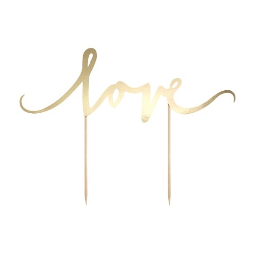 Cake topper scritta Love oro Cm. 17