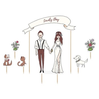 Cake topper cartonato Lovely Day Cm. 8x22,5