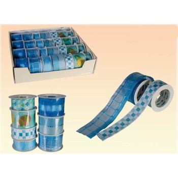 Nastro chiffon "Blu Theme" Cm. 2,5 e 4,00