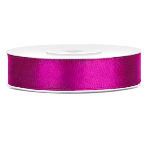 Nastro raso satin 12 Mm / 25 Mt - Fucsia