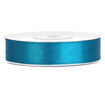 Nastro raso satin 12 Mm / 25 Mt - Turchese