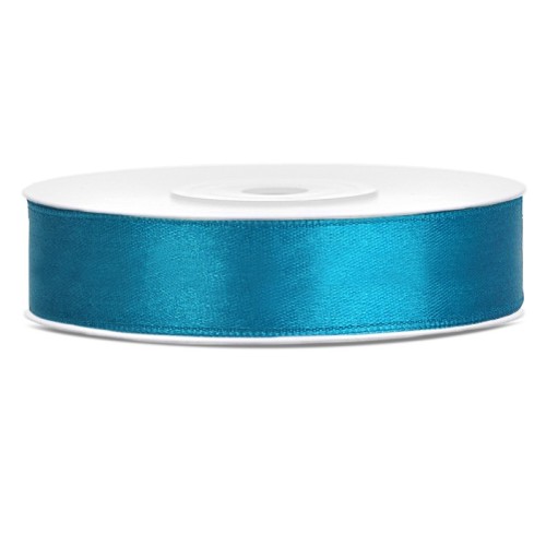 Nastro raso satin 12 Mm / 25 Mt - Turchese