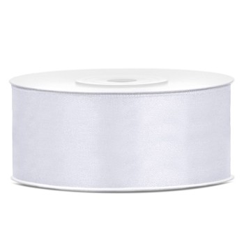 Nastro raso satin 25 Mm / 25 Mt - Bianco