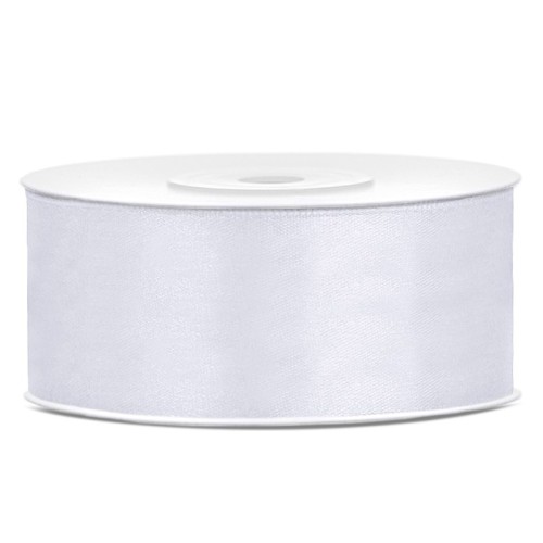Nastro raso satin 25 Mm / 25 Mt - Bianco