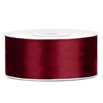 Nastro raso satin 25 Mm / 25 Mt - Deep Red