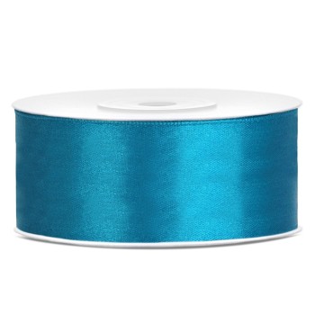 Nastro raso satin 25 Mm / 25 Mt - Turchese