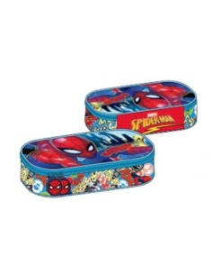 Astuccio ovale con zip deluxe Spiderman Cm. 21x10x5