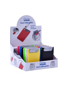 Accendino ricaricabile USB "Slim card color" Champ