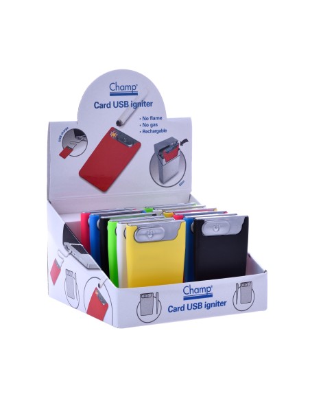 Accendino ricaricabile USB "Slim card color" Champ