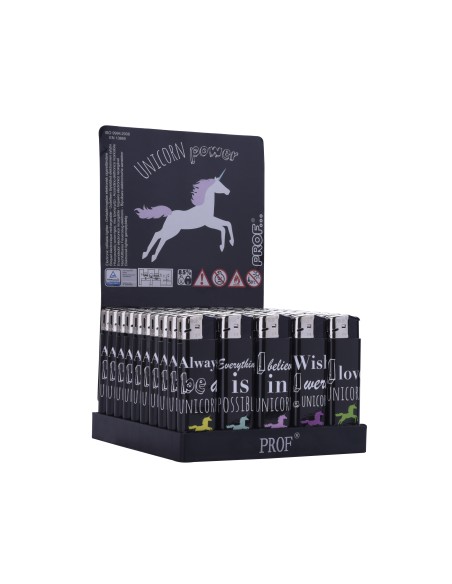 Accendino classico ricaricabile Prof "Unicorno"