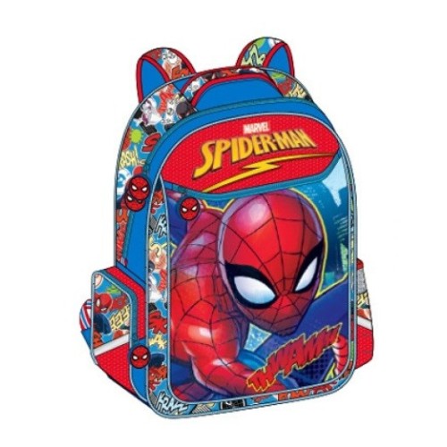 Zaino scuola con tasche laterali deluxe Spiderman Cm. 39x32x14